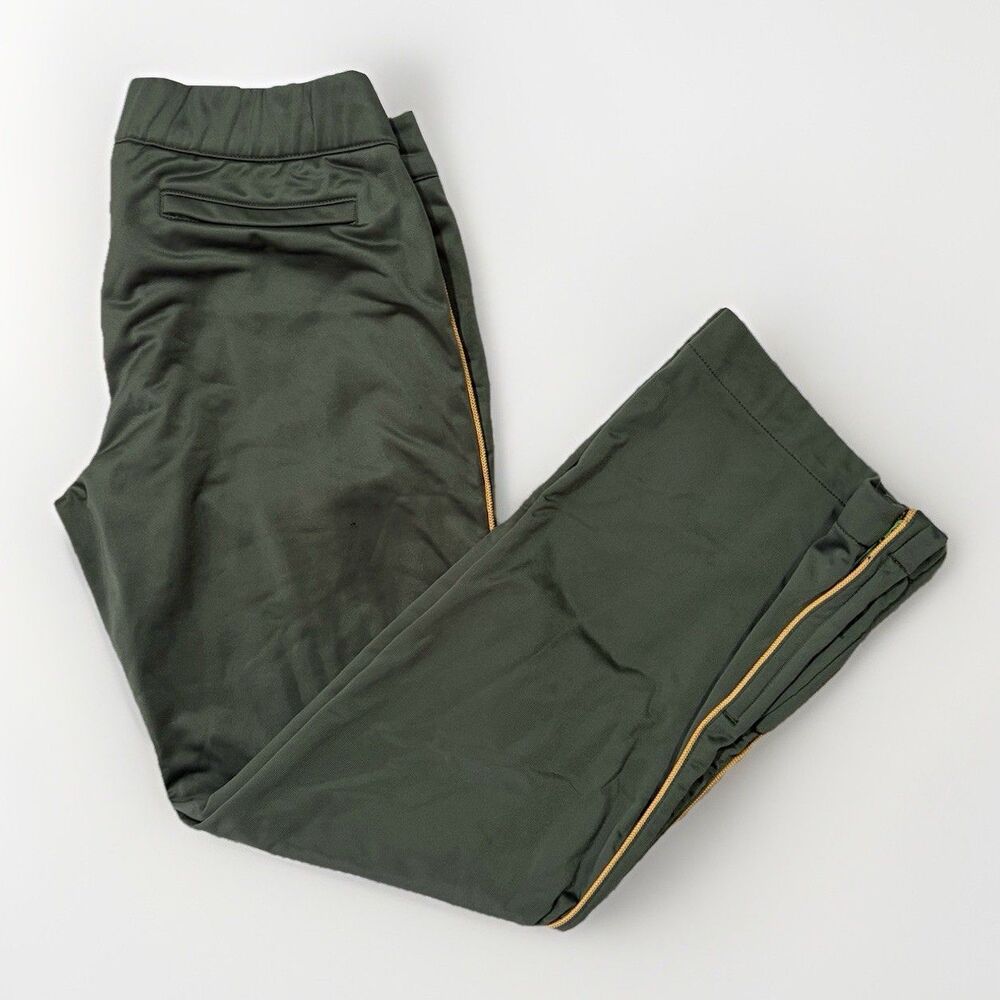 American Eagle Pants Women 12 Y2K Green Track Fleece Lined Stripe Grunge Preppy